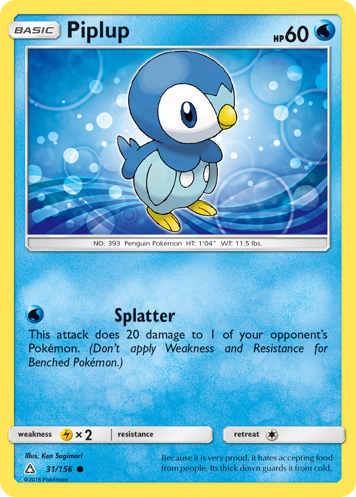 Piplup (31/156) [Sun & Moon: Ultra Prism] | Mindsight Gaming