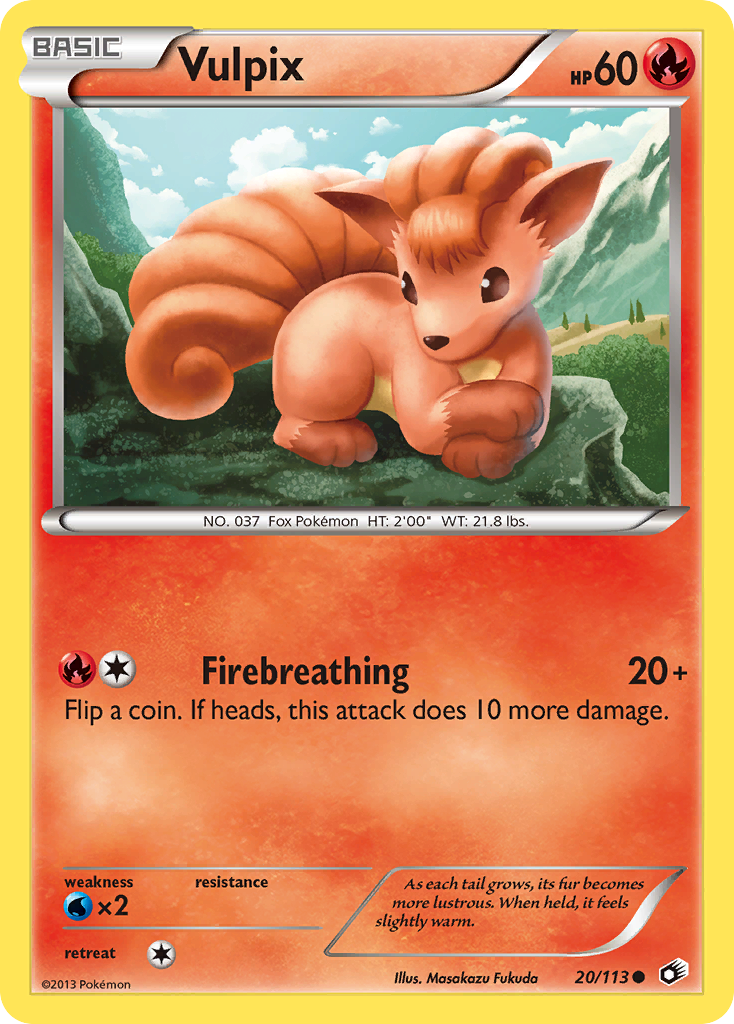 Vulpix (20/113) [Black & White: Legendary Treasures] | Mindsight Gaming