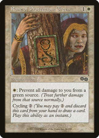 Rune of Protection: Green [Urza's Saga] | Mindsight Gaming