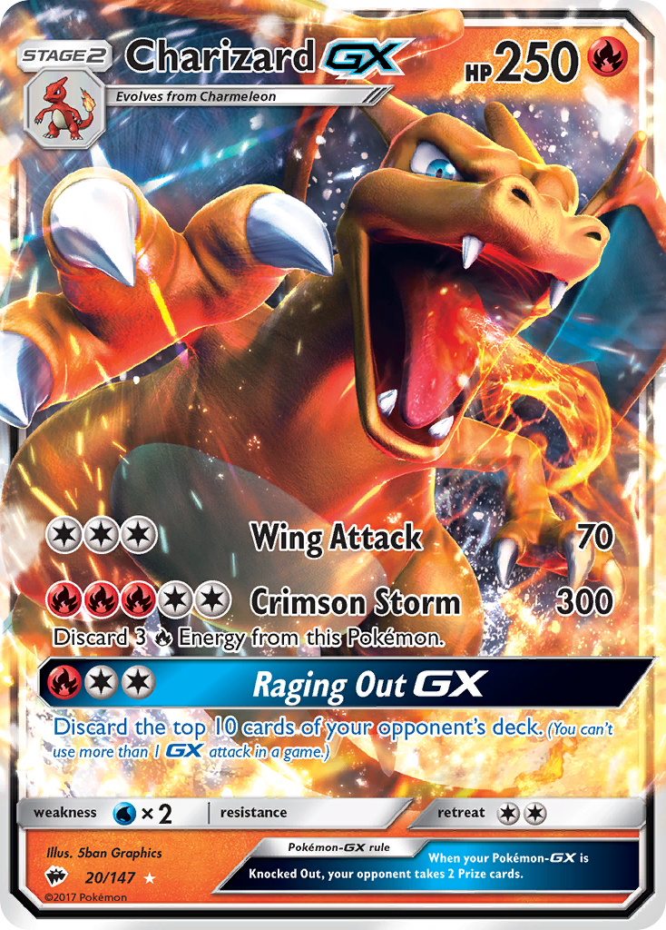 Charizard GX (20/147) [Sun & Moon: Burning Shadows] | Mindsight Gaming