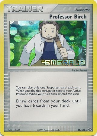 Professor Birch (82/106) (Stamped) [EX: Emerald] | Mindsight Gaming