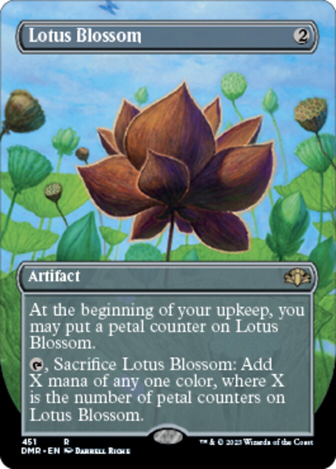 Lotus Blossom (Borderless Alternate Art) [Dominaria Remastered] | Mindsight Gaming