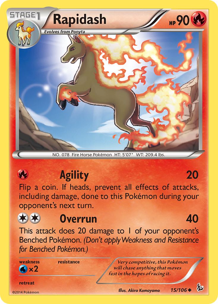 Rapidash (15/106) [XY: Flashfire] | Mindsight Gaming