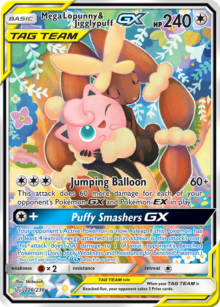 Mega Lopunny & Jigglypuff GX (226/236) [Sun & Moon: Cosmic Eclipse] | Mindsight Gaming