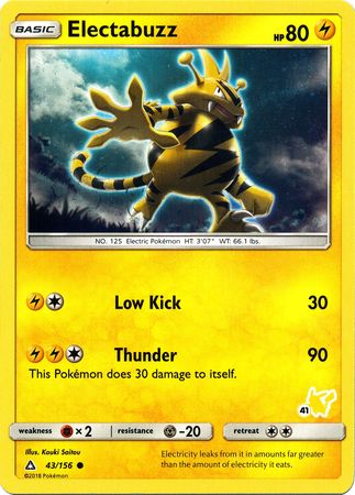 Electabuzz (43/156) (Pikachu Stamp #41) [Battle Academy 2020] | Mindsight Gaming