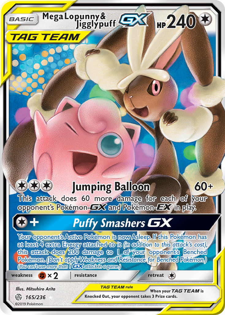 Mega Lopunny & Jigglypuff GX (165/236) [Sun & Moon: Cosmic Eclipse] | Mindsight Gaming