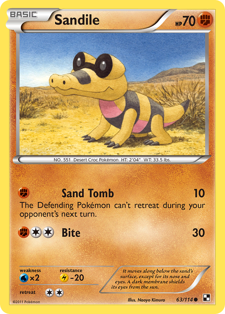 Sandile (63/114) [Black & White: Base Set] | Mindsight Gaming