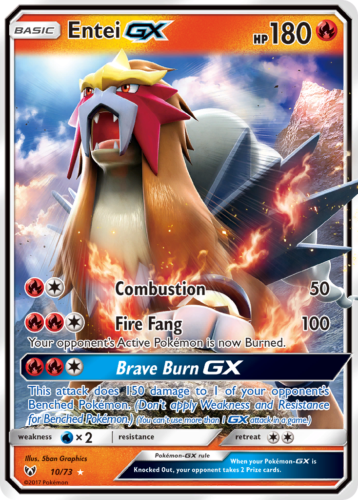 Entei GX (10/73) [Sun & Moon: Shining Legends] | Mindsight Gaming