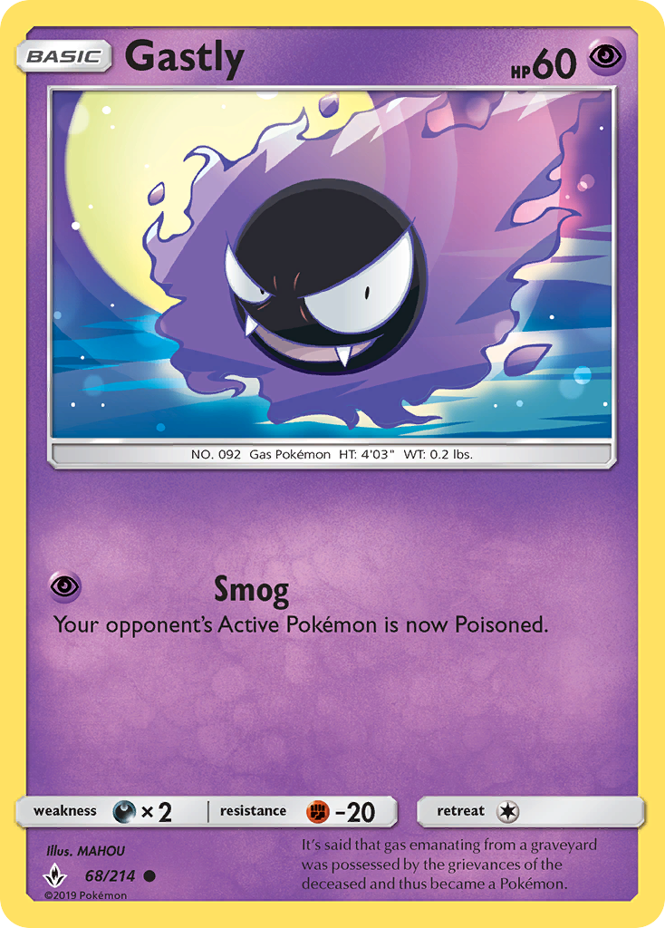 Gastly (68/214) [Sun & Moon: Unbroken Bonds] | Mindsight Gaming