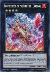 Brotherhood of the Fire Fist - Cardinal [MP14-EN031] Secret Rare | Mindsight Gaming