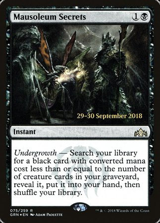 Mausoleum Secrets [Guilds of Ravnica Promos] | Mindsight Gaming