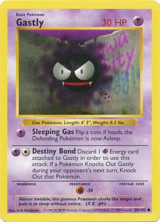 Gastly (50/102) [Base Set Shadowless Unlimited] | Mindsight Gaming