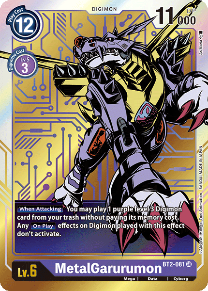 MetalGarurumon [BT2-081] (Alternate Art) [Release Special Booster Ver.1.0] | Mindsight Gaming