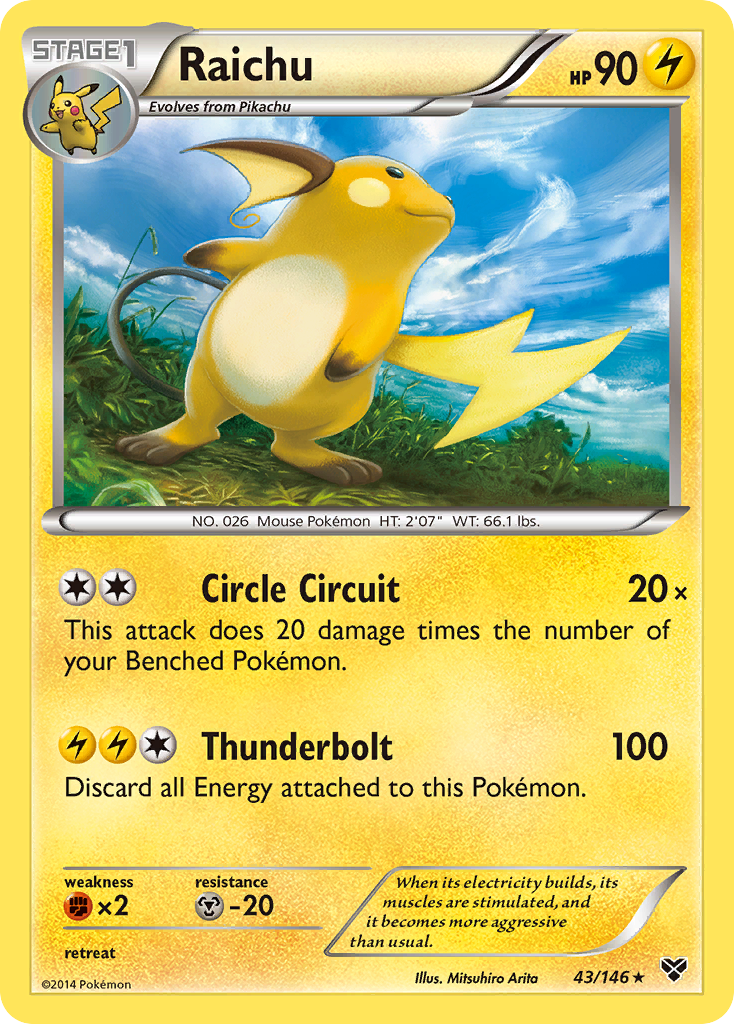 Raichu (43/146) [XY: Base Set] | Mindsight Gaming