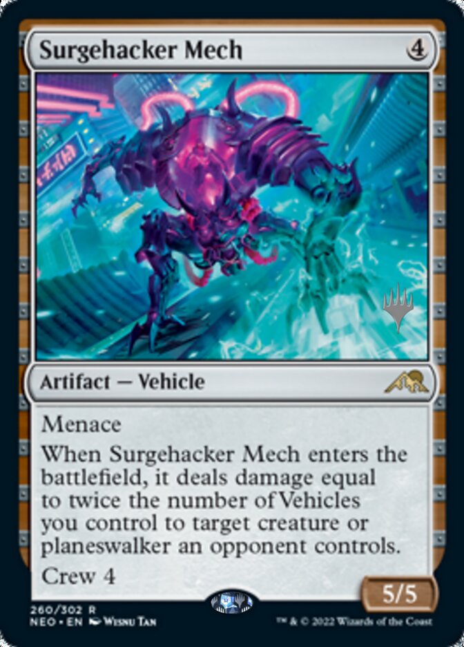 Surgehacker Mech (Promo Pack) [Kamigawa: Neon Dynasty Promos] | Mindsight Gaming