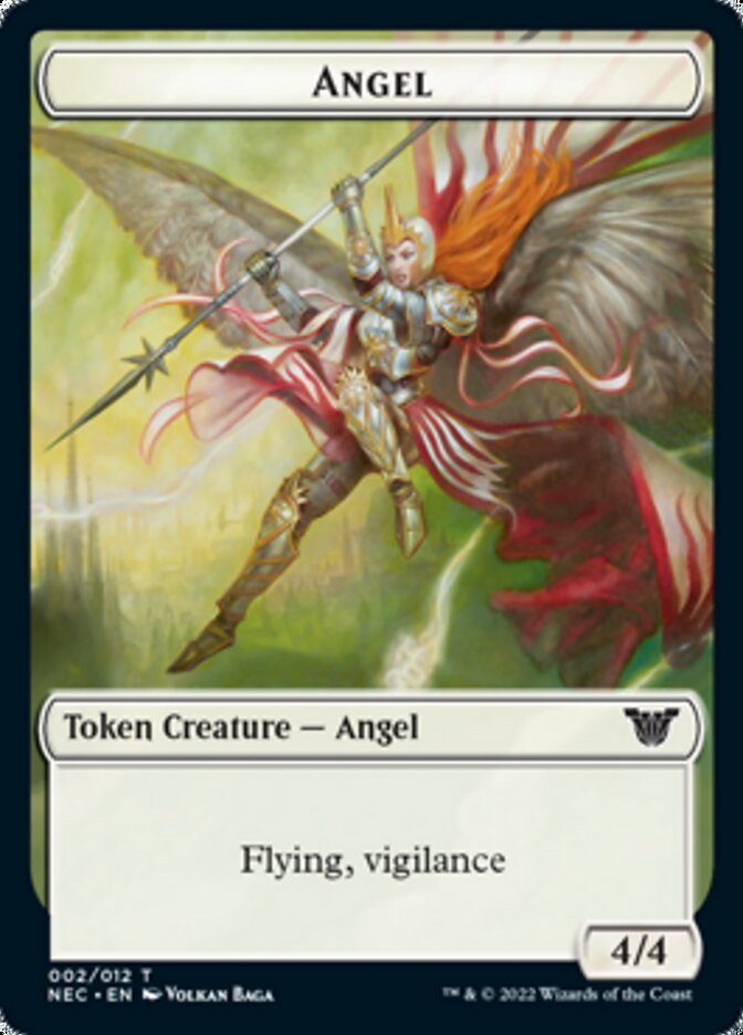 Angel // Elephant Double-sided Token [Kamigawa: Neon Dynasty Commander Tokens] | Mindsight Gaming