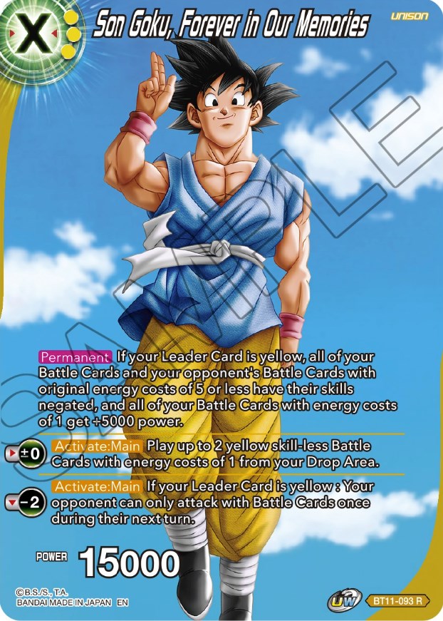 Son Goku, Forever in Our Memories (BT11-093) [Theme Selection: History of Son Goku] | Mindsight Gaming