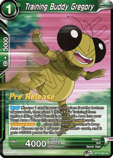 Training Buddy Gregory (BT15-083) [Saiyan Showdown Prerelease Promos] | Mindsight Gaming