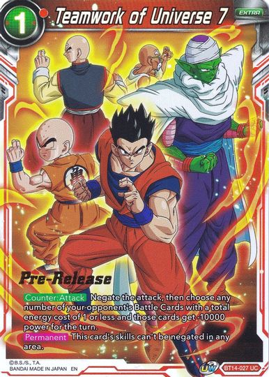 Teamwork of Universe 7 (BT14-027) [Cross Spirits Prerelease Promos] | Mindsight Gaming