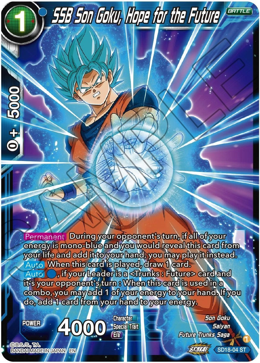 SSB Son Goku, Hope for the Future (SD18-04) [Dawn of the Z-Legends] | Mindsight Gaming