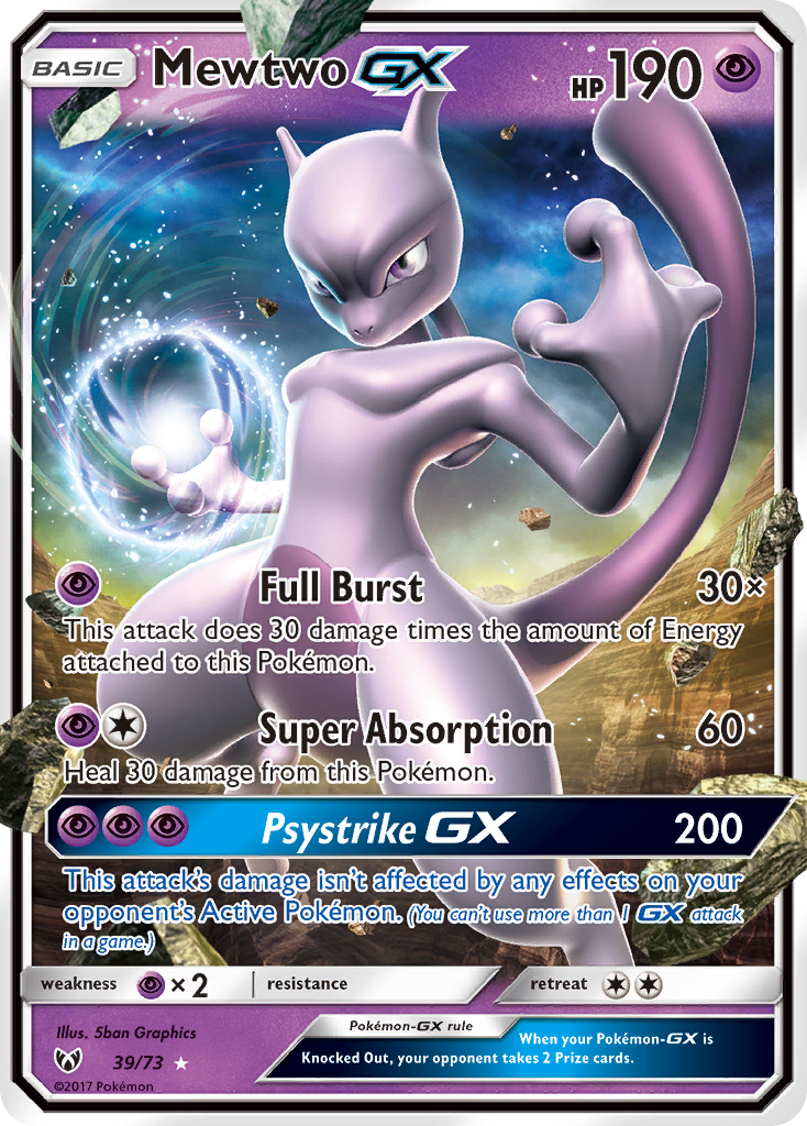 Mewtwo GX (39/73) [Sun & Moon: Shining Legends] | Mindsight Gaming