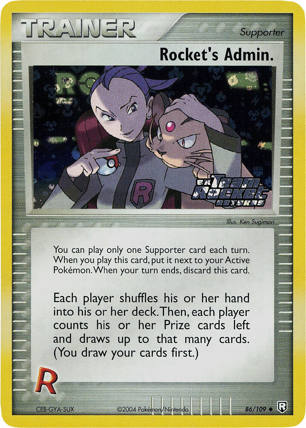 Rocket's Admin. (86/109) (Stamped) [EX: Team Rocket Returns] | Mindsight Gaming