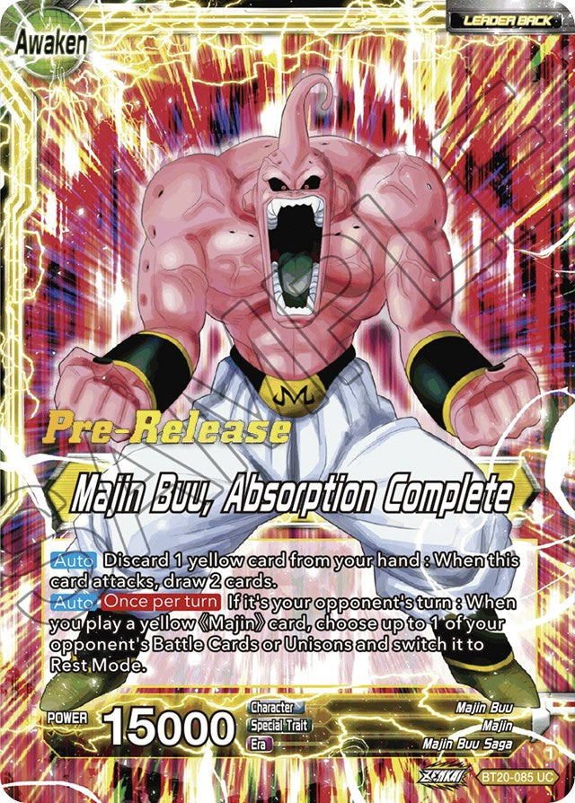 Majin Buu // Majin Buu, Absorption Complete (BT20-085) [Power Absorbed Prerelease Promos] | Mindsight Gaming