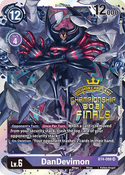 DanDevimon [BT4-088] (2021 Championship Finals Event Pack Alt-Art Gold Stamp Set) [Great Legend Promos] | Mindsight Gaming