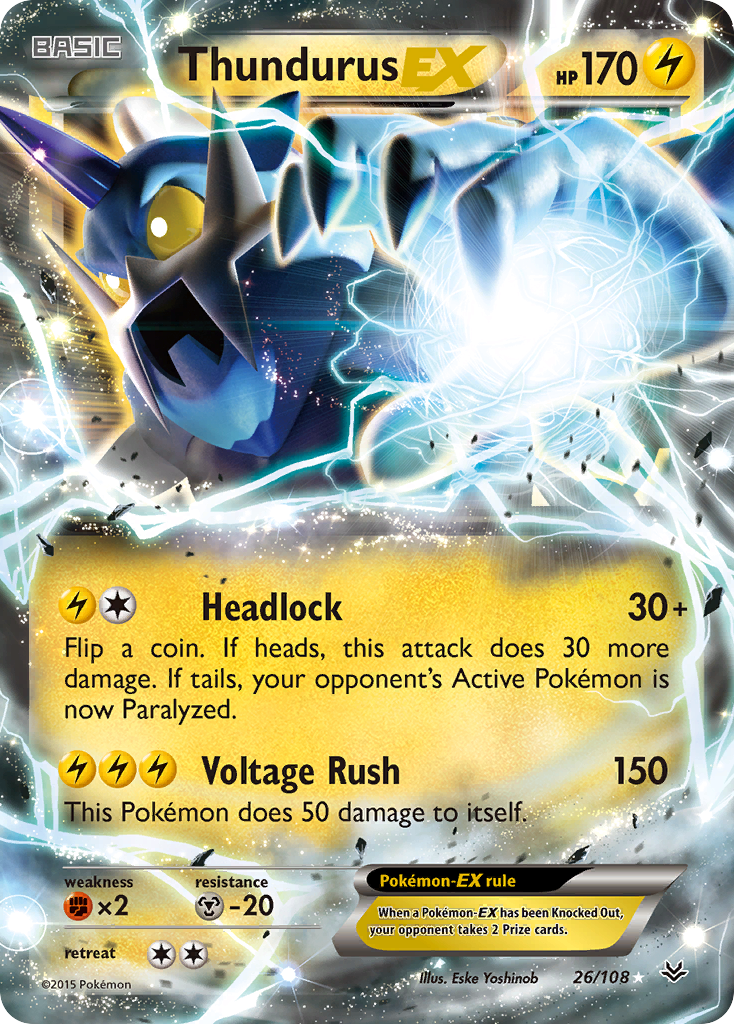 Thundurus EX (26/108) [XY: Roaring Skies] | Mindsight Gaming