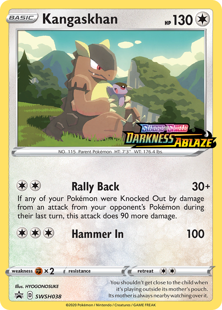 Kangaskhan (SWSH038) (Prerelease Promo) [Sword & Shield: Black Star Promos] | Mindsight Gaming