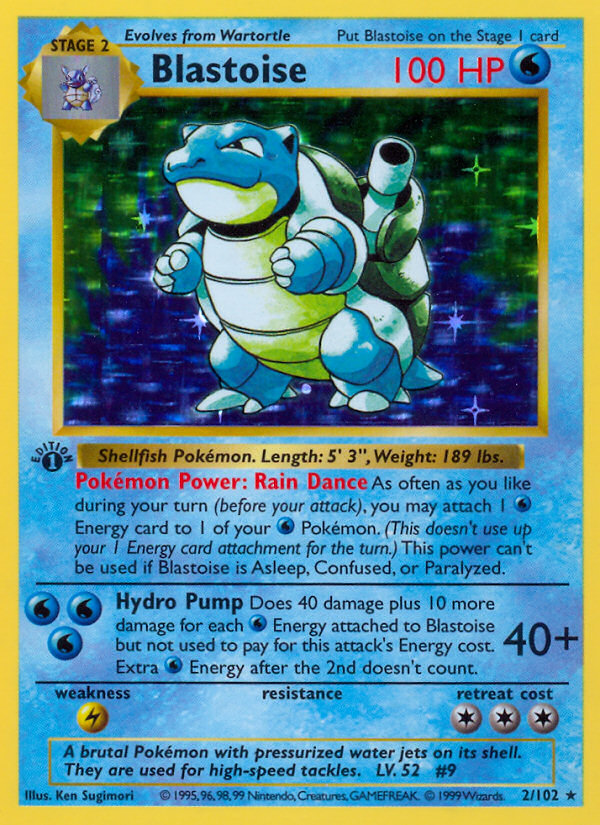 Blastoise (2/102) (Shadowless) [Base Set 1st Edition] | Mindsight Gaming