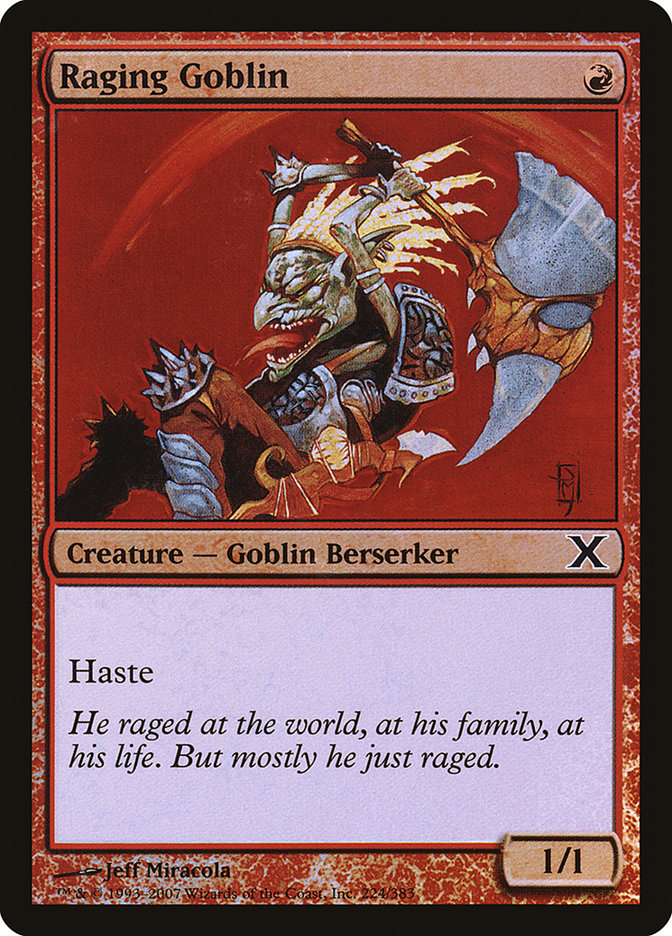 Raging Goblin (Premium Foil) [Tenth Edition] | Mindsight Gaming