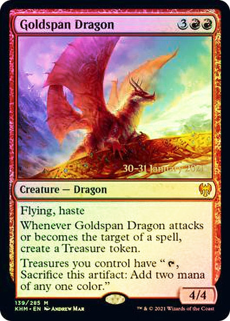 Goldspan Dragon  [Kaldheim Prerelease Promos] | Mindsight Gaming