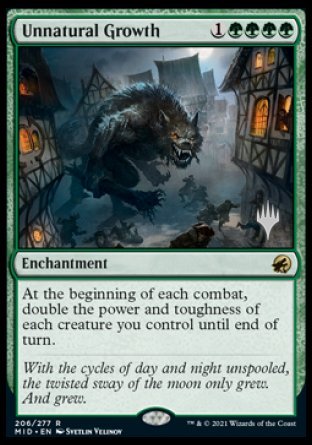 Unnatural Growth (Promo Pack) [Innistrad: Midnight Hunt Promos] | Mindsight Gaming