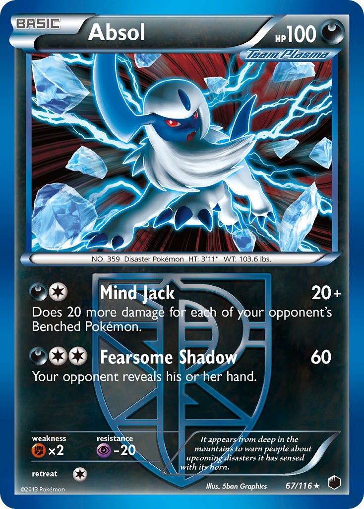 Absol (67/116) (Moltres Legendary Battle Deck) (Theme Deck Exclusive) [Black & White: Plasma Freeze] | Mindsight Gaming