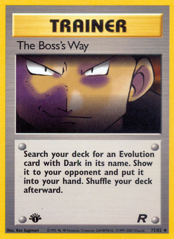 The Boss's Way (73/82) [Team Rocket 1st Edition] | Mindsight Gaming