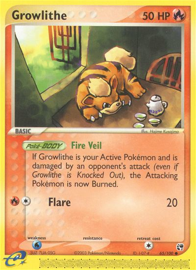 Growlithe (65/100) [EX: Sandstorm] | Mindsight Gaming