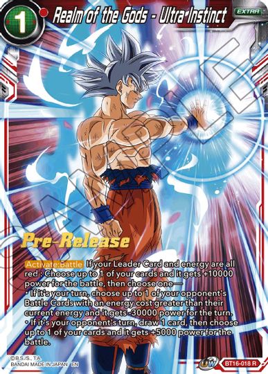 Realm of the Gods - Ultra Instinct (BT16-018) [Realm of the Gods Prerelease Promos] | Mindsight Gaming