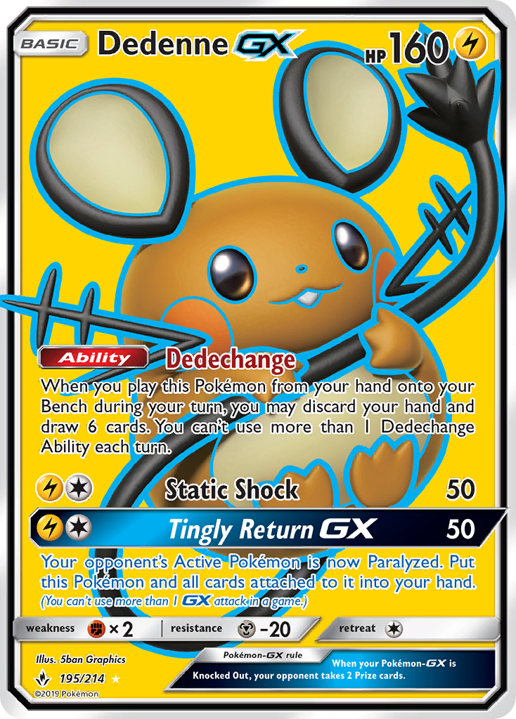 Dedenne GX (195/214) [Sun & Moon: Unbroken Bonds] | Mindsight Gaming