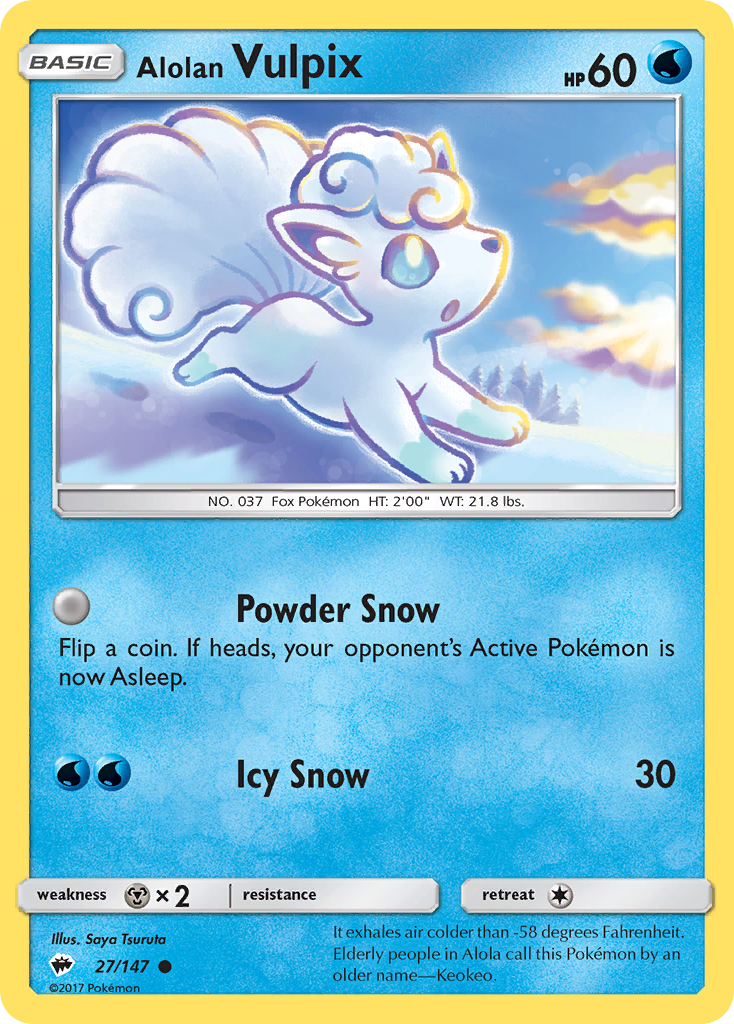 Alolan Vulpix (27/147) [Sun & Moon: Burning Shadows] | Mindsight Gaming