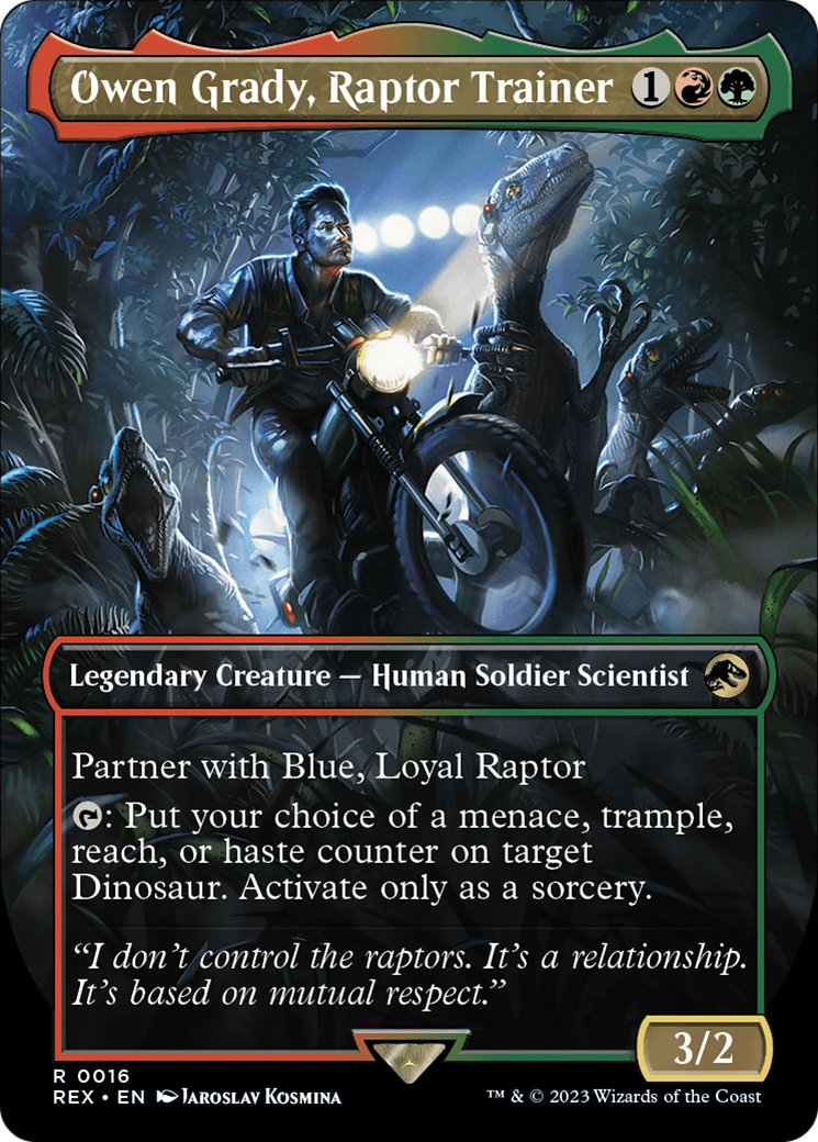 Owen Grady, Raptor Trainer (Borderless) [Jurassic World Collection] | Mindsight Gaming