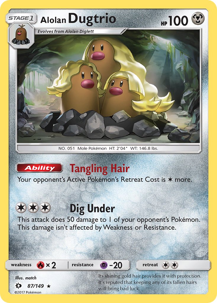 Alolan Dugtrio (87/149) (Cosmos Holo) (Blister Exclusive) [Sun & Moon: Base Set] | Mindsight Gaming