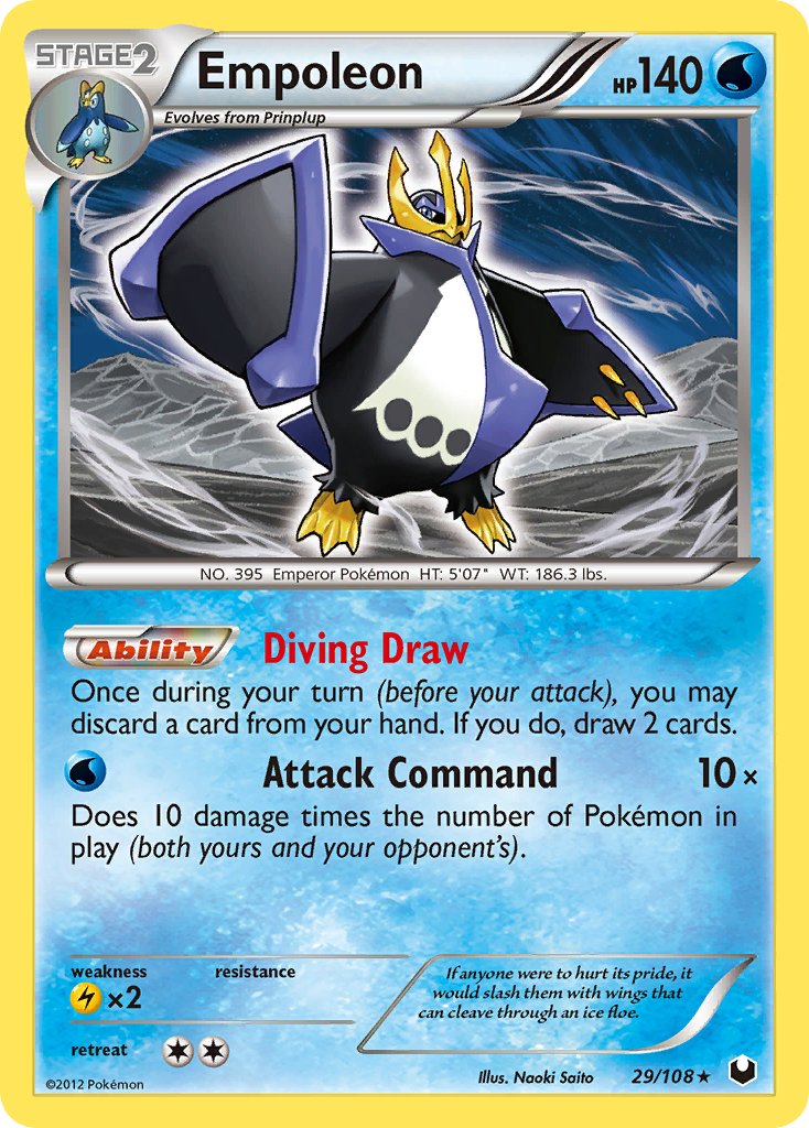 Empoleon (29/108) (Battle Arena Deck Exclusive) (Theme Deck Exclusive) [Black & White: Dark Explorers] | Mindsight Gaming