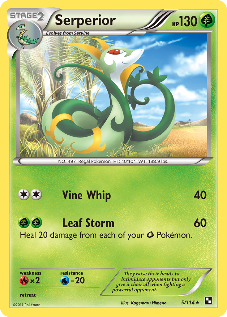 Serperior (5/114) (Green Tornado) (Theme Deck Exclusive) [Black & White: Base Set] | Mindsight Gaming