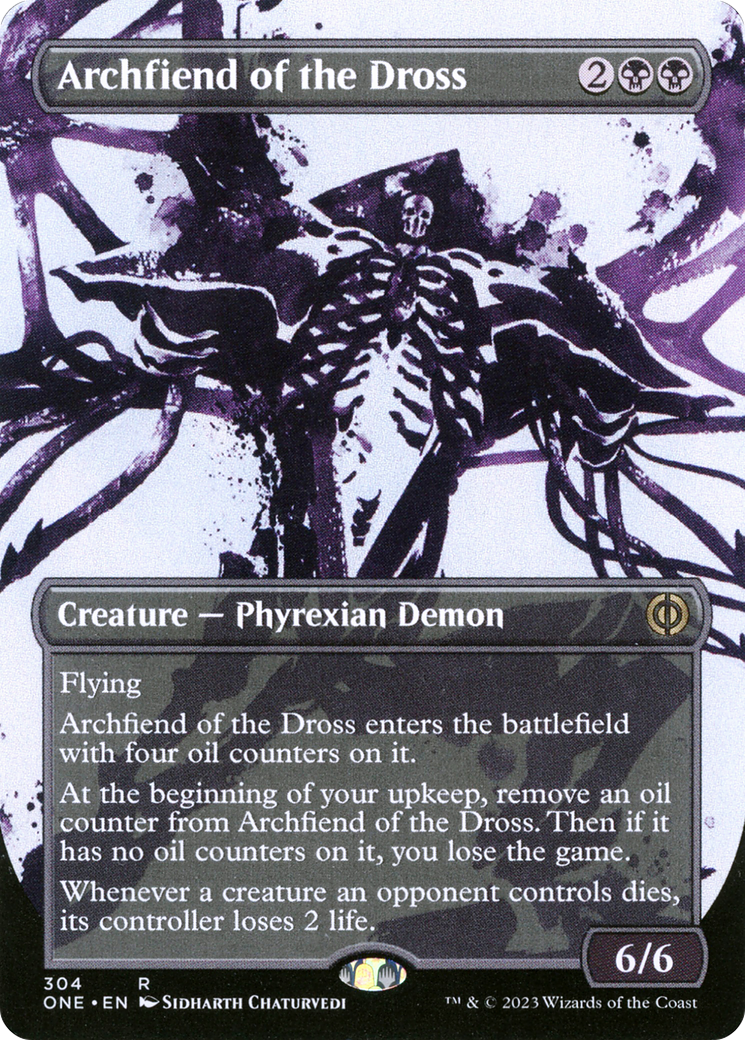 Archfiend of the Dross (Borderless Ichor) [Phyrexia: All Will Be One] | Mindsight Gaming