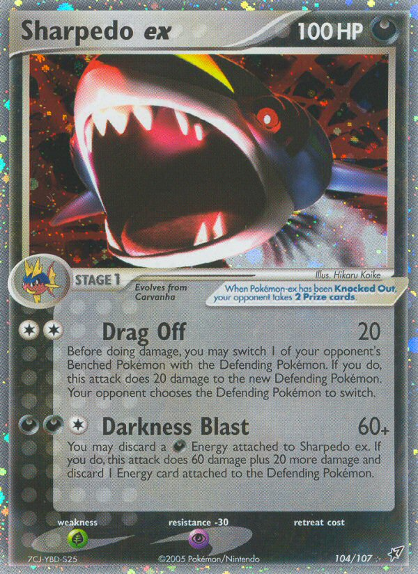 Sharpedo ex (104/107) [EX: Deoxys] | Mindsight Gaming