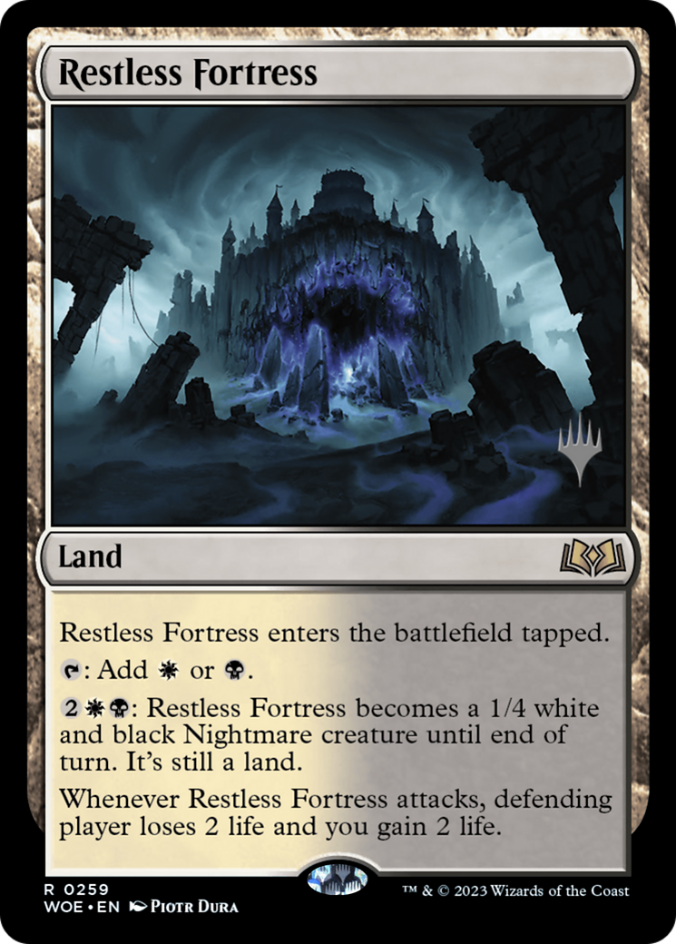 Restless Fortress (Promo Pack) [Wilds of Eldraine Promos] | Mindsight Gaming