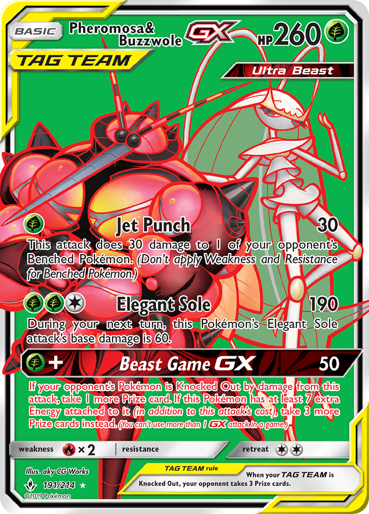 Pheromosa & Buzzwole GX (191/214) [Sun & Moon: Unbroken Bonds] | Mindsight Gaming