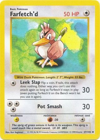 Farfetch'd (27/102) [Base Set Shadowless Unlimited] | Mindsight Gaming