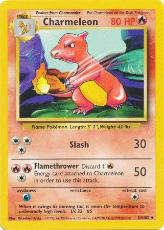 Charmeleon (24/102) [Base Set Unlimited] | Mindsight Gaming